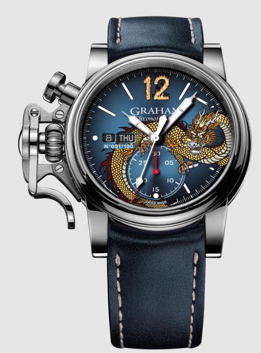Review Replica Watch Graham CHRONOFIGHTER VINTAGE NOSEART (DRAGON) 2CVAS.U16A